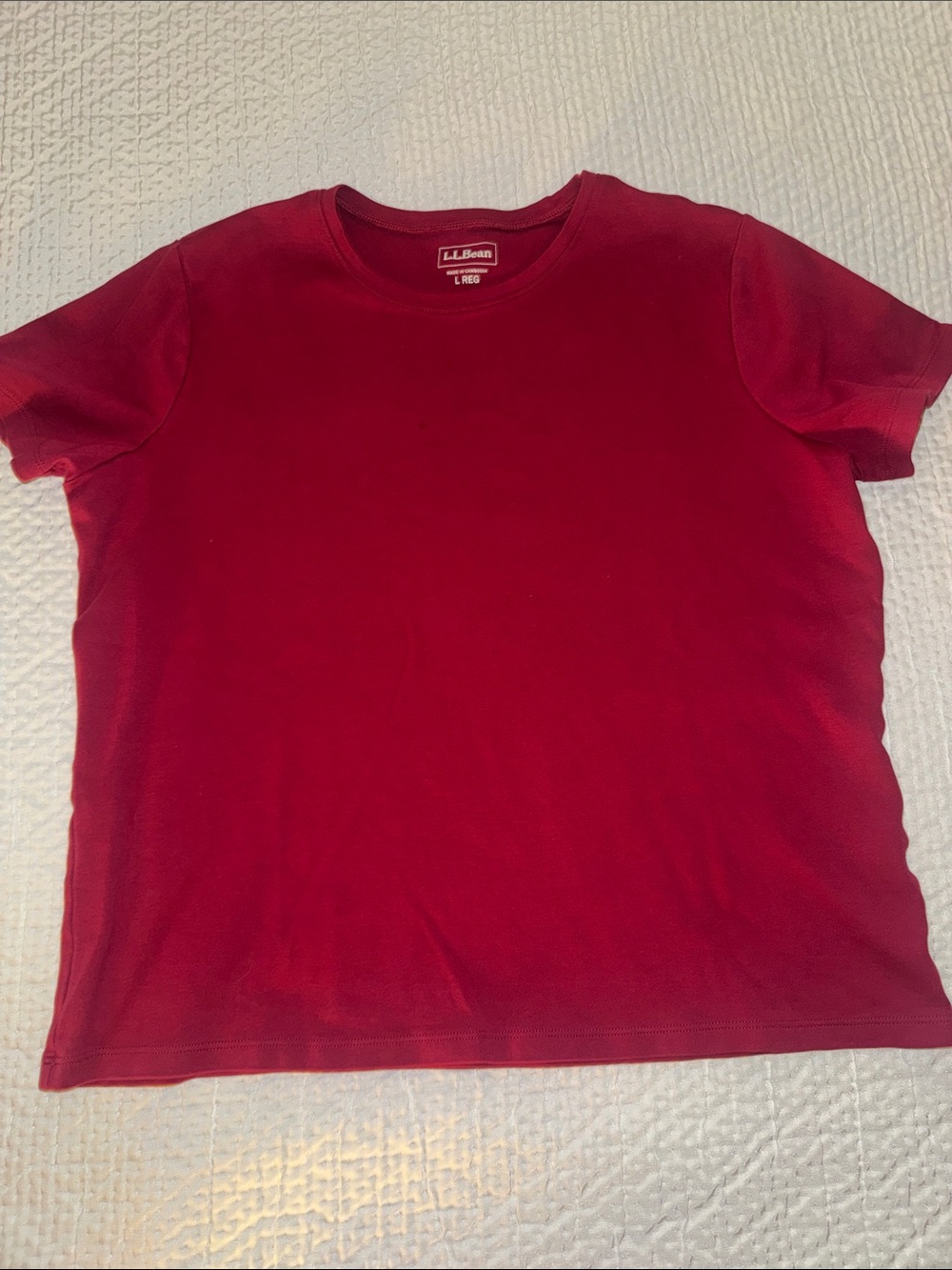 L.L. Bean Short Sleeve Crew Tee - Bright Red